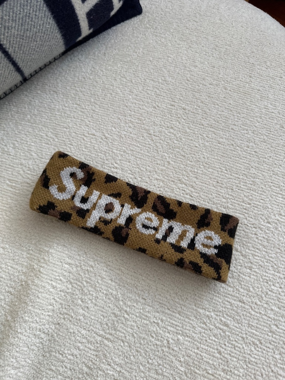 Supreme New Era leopard headband
